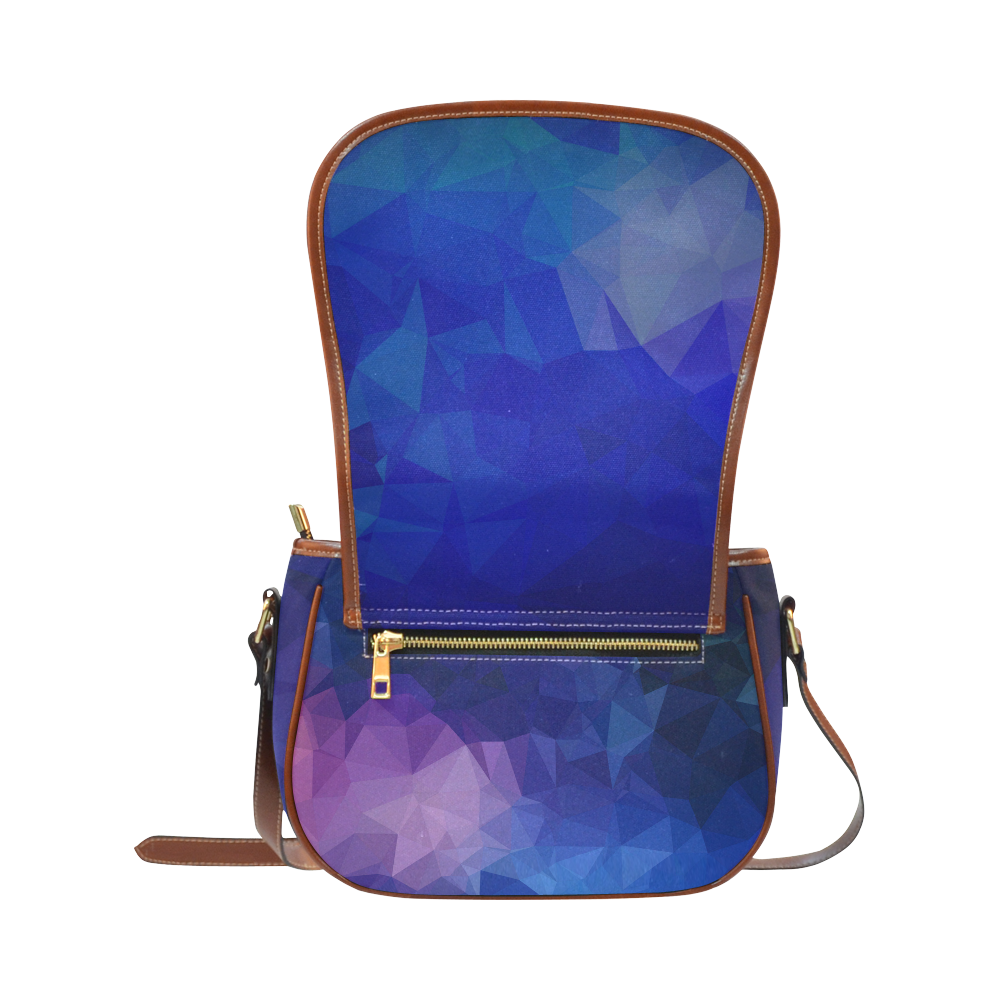 Original stylish designers Vintage bag : Blue is here! Saddle Bag/Small (Model 1649) Full Customization