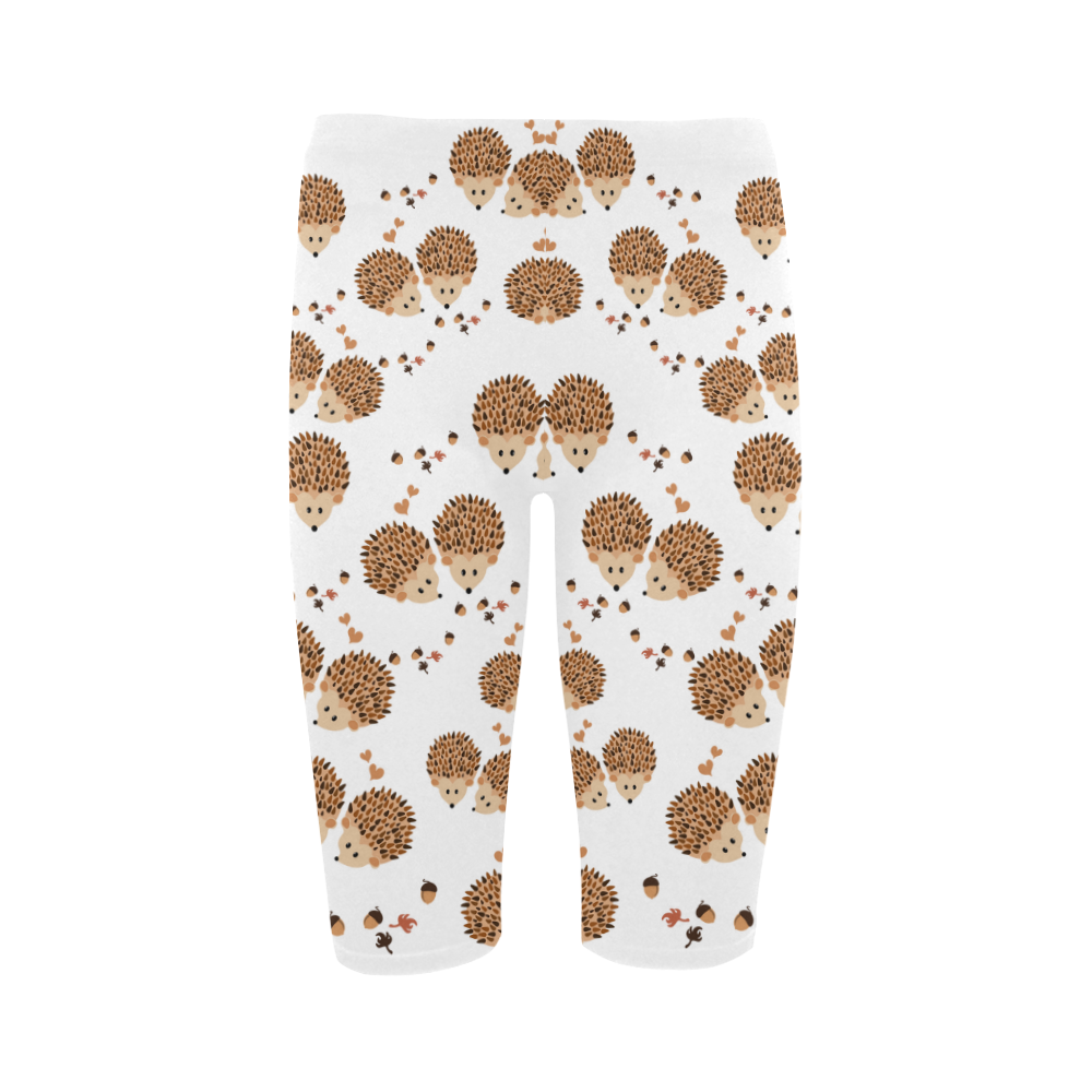 Hedgehogs in autumn Hestia Cropped Leggings (Model L03)