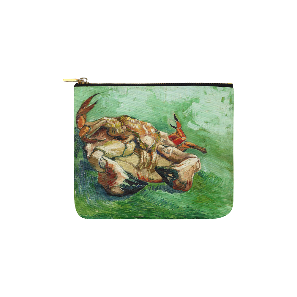 Van Gogh Crab On Its Back Fine Art Carry-All Pouch 6''x5''