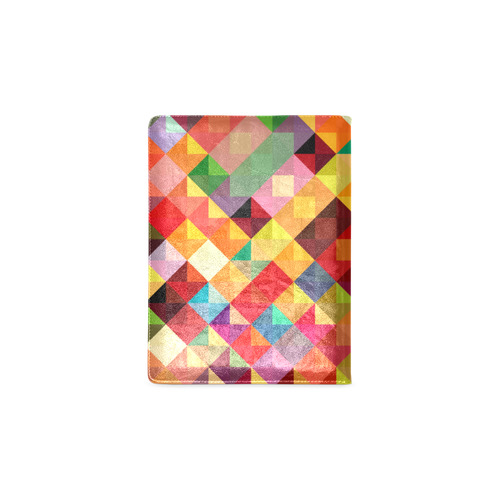 Colorful Red Orange Geometric Abstract Pattern Custom NoteBook B5