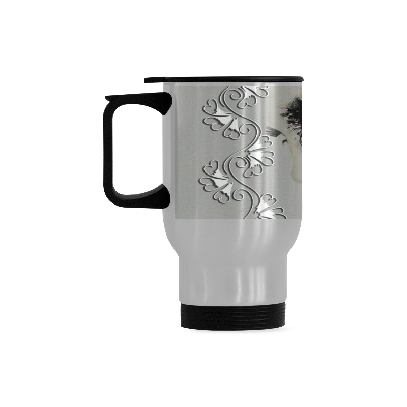Lashes Travel Mug (Silver) (14 Oz)
