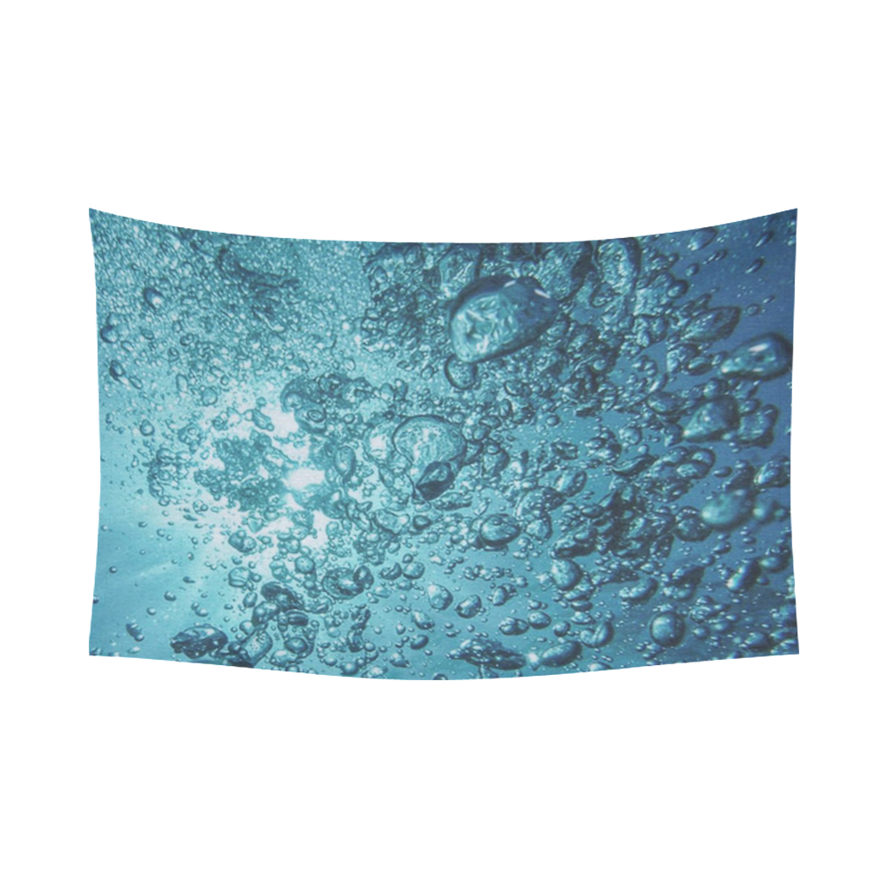 under water 1 Cotton Linen Wall Tapestry 90"x 60"