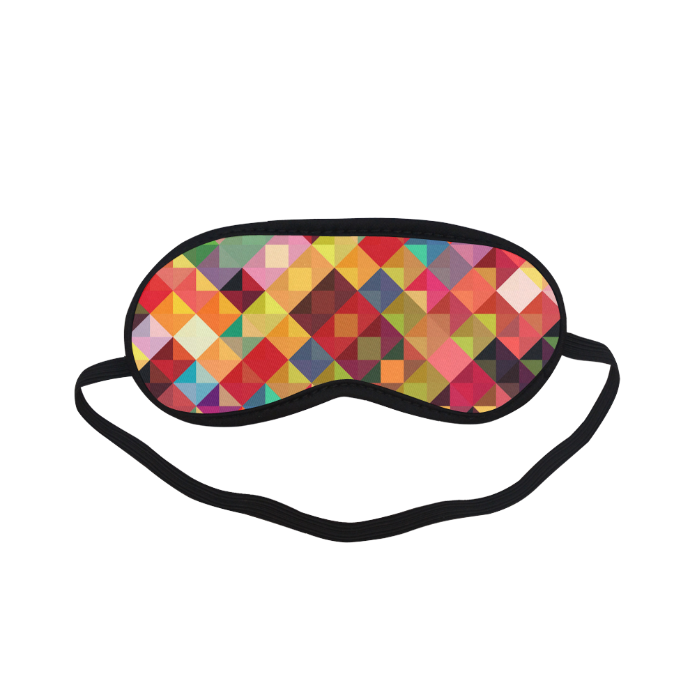 Colorful Red Orange Geometric Abstract Pattern Sleeping Mask