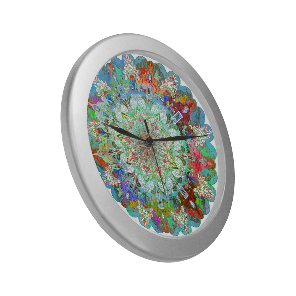 maagal hanouka 6 Silver Color Wall Clock