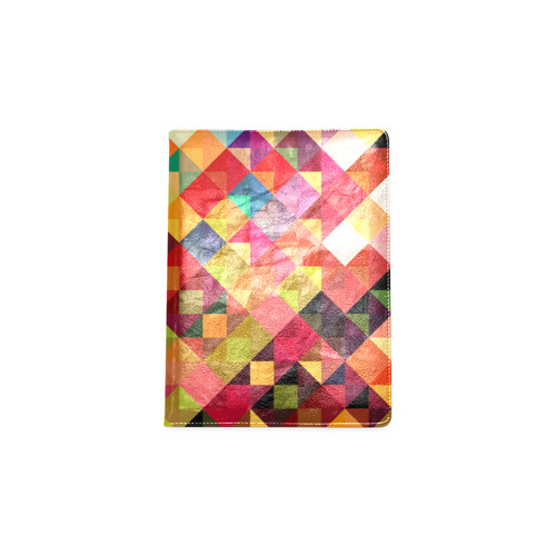 Colorful Red Orange Geometric Abstract Pattern Custom NoteBook B5