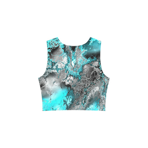 awesome fractal 30 Sleeveless Ice Skater Dress (D19)