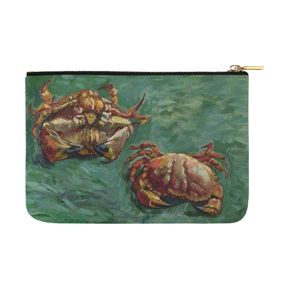 Van Gogh Two Crabs Nature Morte Fine Art Carry-All Pouch 12.5''x8.5''