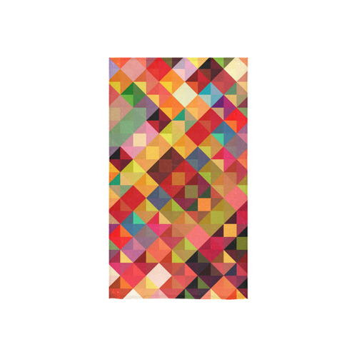 Colorful Red Orange Geometric Abstract Pattern Custom Towel 16"x28"