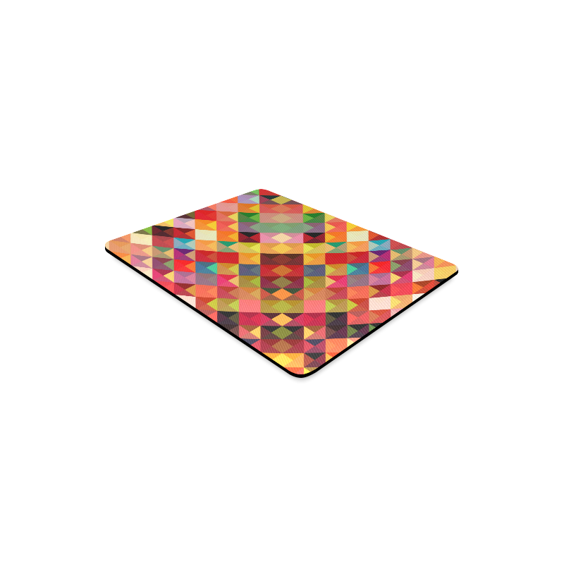 Colorful Red Orange Geometric Abstract Pattern Rectangle Mousepad