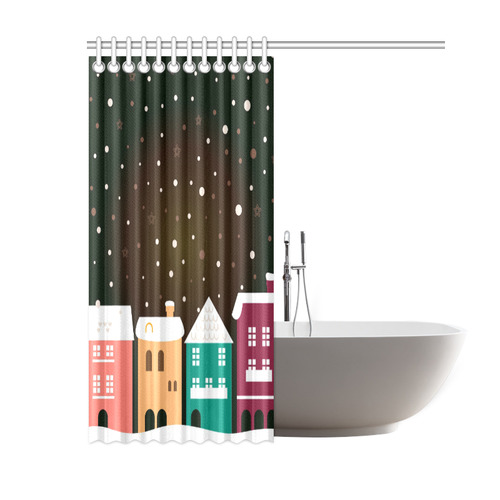 Town houses : Designers shower curtain / Old brown Shower Curtain 60"x72"