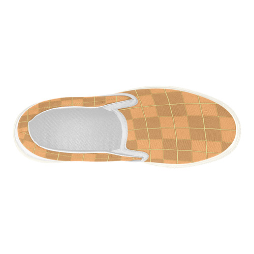 Natural Mosaic Women's Slip-on Canvas Shoes (Model 019)