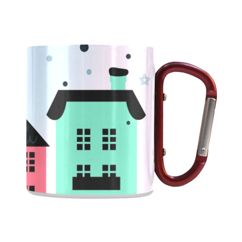 New in shop : Designers houses Mug / with snowing Christmas Art Classic Insulated Mug(10.3OZ)