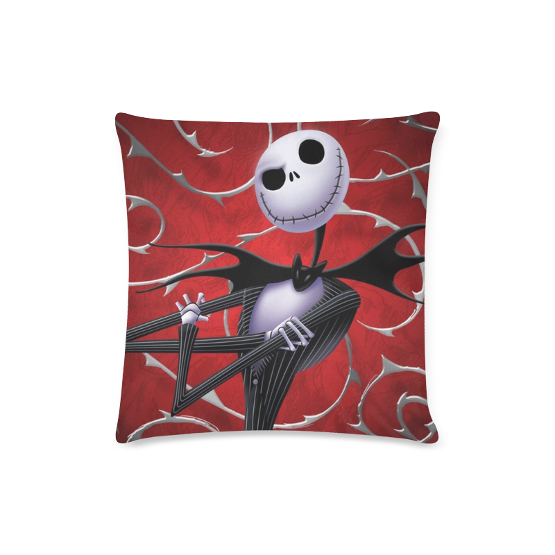 jack-skellington-red Custom Zippered Pillow Case 16"x16"(Twin Sides)