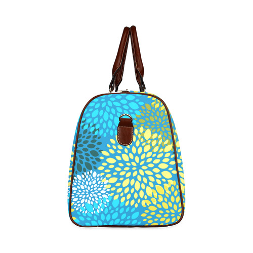 Happy Christmas Holiday Abstract Floral Pattern Waterproof Travel Bag/Small (Model 1639)