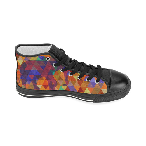 Modern Triangle Pattern Elephants Women's Classic High Top Canvas Shoes (Model 017)