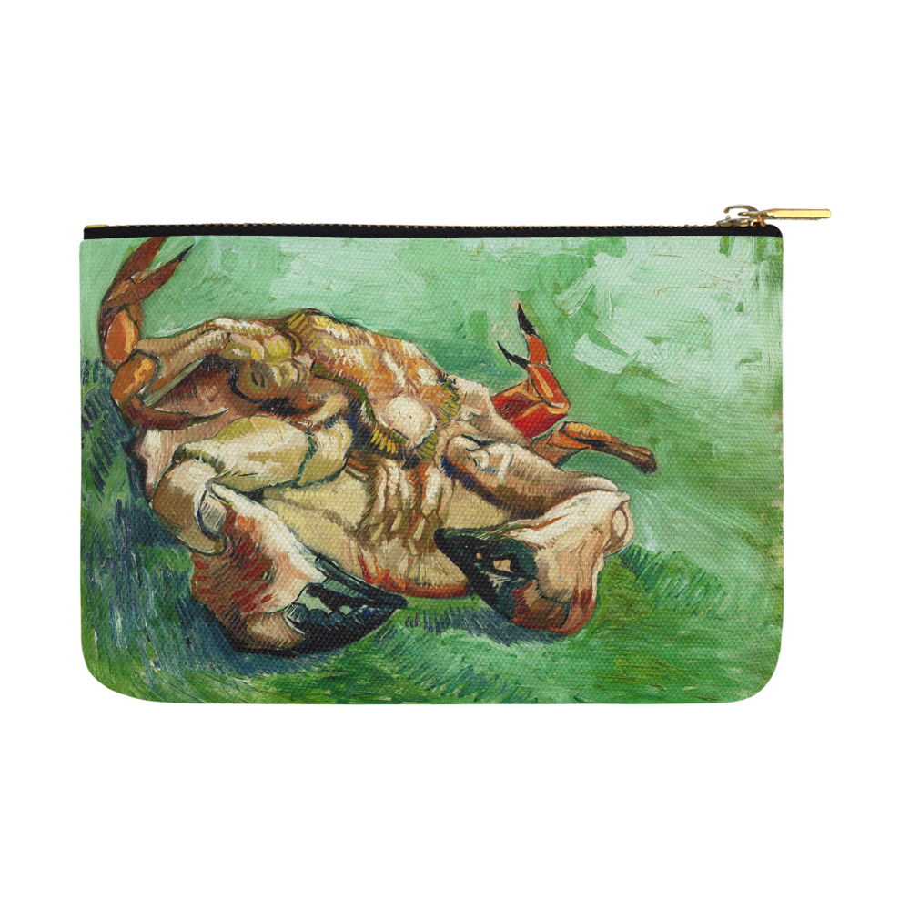 Van Gogh Crab On Its Back Fine Art Carry-All Pouch 12.5''x8.5''