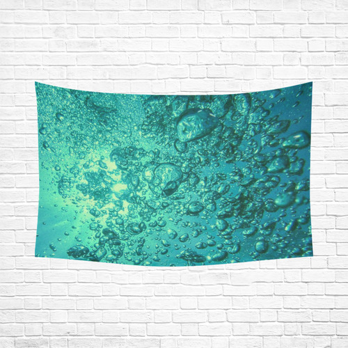 under water 3 Cotton Linen Wall Tapestry 90"x 60"