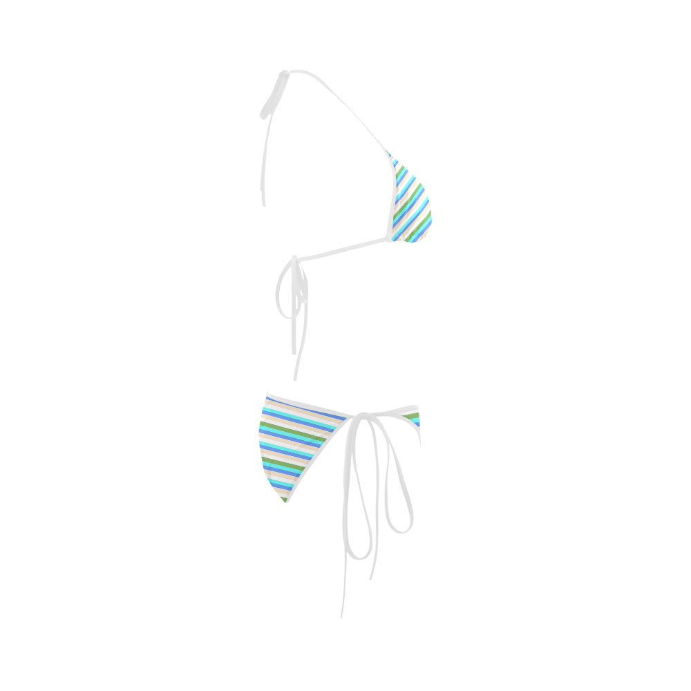 Beach Color Stripes of Sint Maarten bikini Custom Bikini Swimsuit