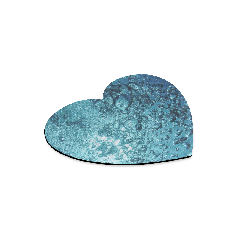 under water 1 Heart-shaped Mousepad