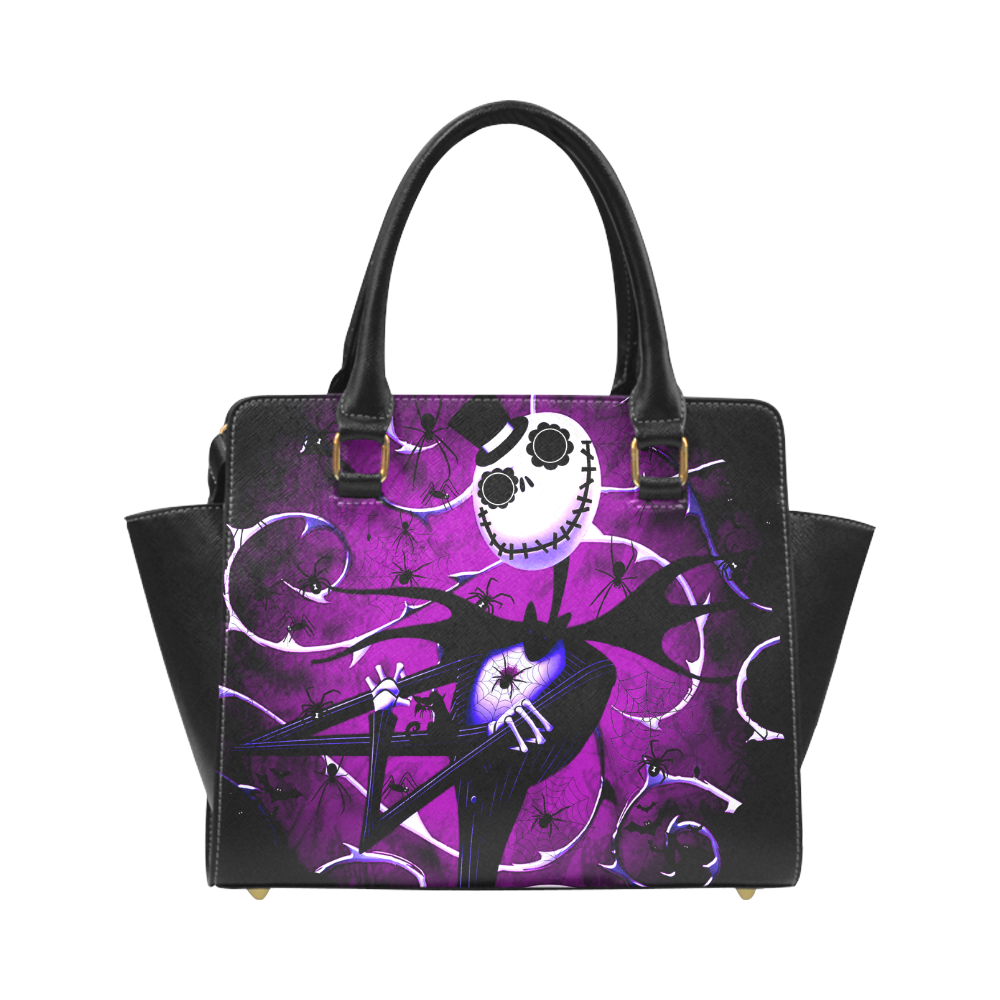 JackSkellington in purple Classic Shoulder Handbag (Model 1653)