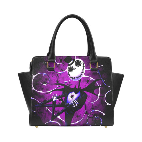 JackSkellington in purple Classic Shoulder Handbag (Model 1653)