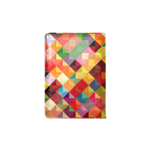 Colorful Red Orange Geometric Abstract Pattern Custom NoteBook A5