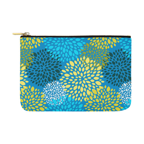 Happy Christmas Holiday Abstract Floral Pattern Carry-All Pouch 12.5''x8.5''