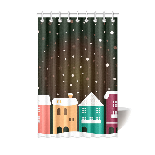 New Shower Curtain in shop : Snowing hand-drawn Art / Chocolate Shower Curtain 48"x72"