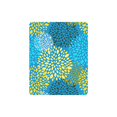Happy Christmas Holiday Abstract Floral Pattern Rectangle Mousepad