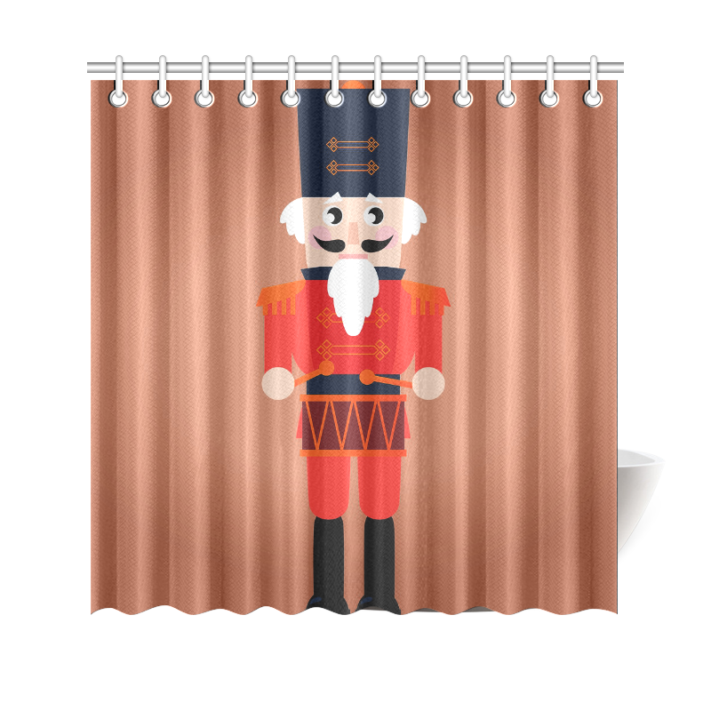 Nutcracker bathroom designers Shower creative Curtain. New in shop! red brown Shower Curtain 69"x70"