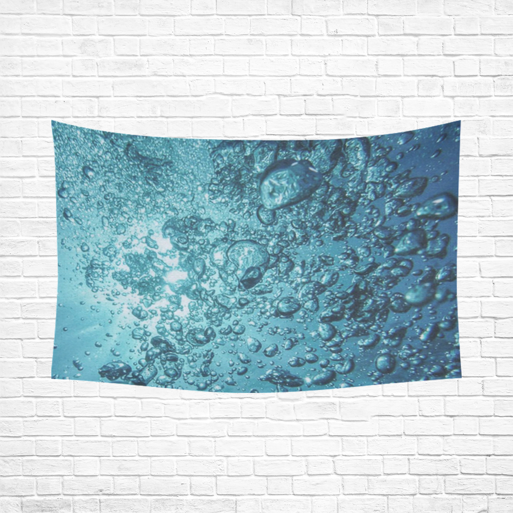 under water 1 Cotton Linen Wall Tapestry 90"x 60"