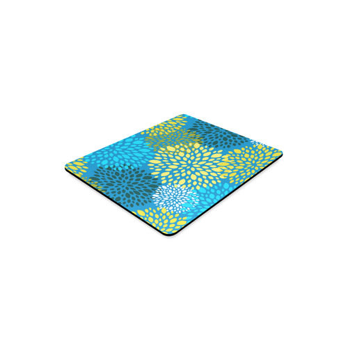 Happy Christmas Holiday Abstract Floral Pattern Rectangle Mousepad
