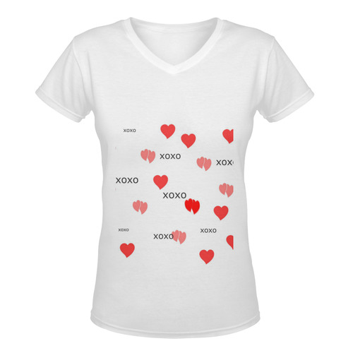 xoxo Women's Deep V-neck T-shirt (Model T19)