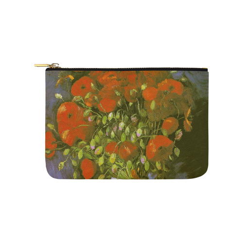 Van Gogh Vase Red Poppies Floral Fine Art Carry-All Pouch 9.5''x6''