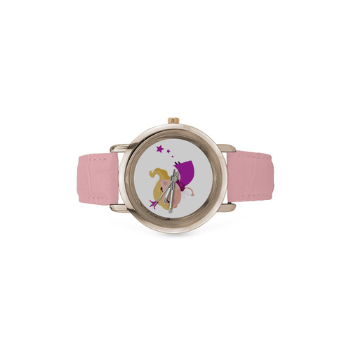 New in shop! Designers elegant Watches with fairytale Princess Women's Rose Gold Leather Strap Watch(Model 201)
