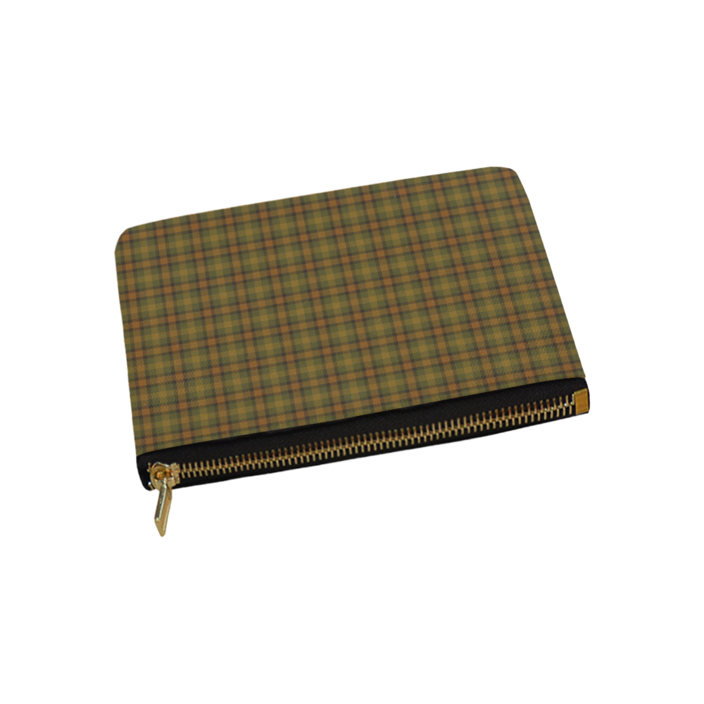 Gold Olive Plaid Carry-All Pouch 9.5''x6''