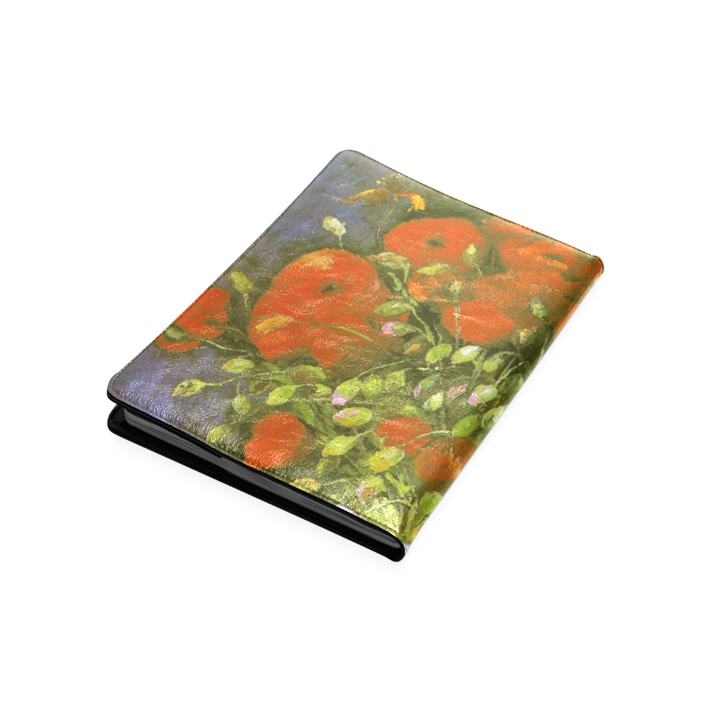 Van Gogh Vase Red Poppies Floral Fine Art Custom NoteBook B5