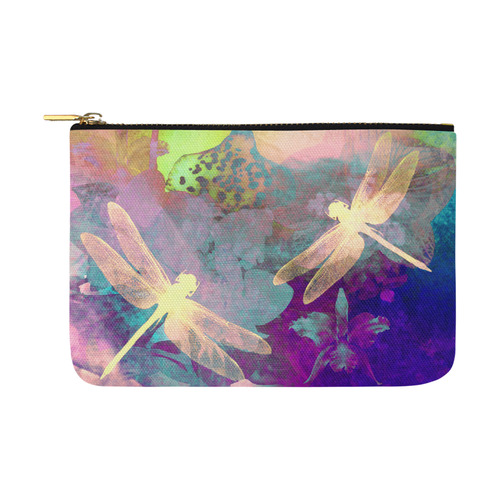 Dragonflies and Orchids Carry-All Pouch 12.5''x8.5''