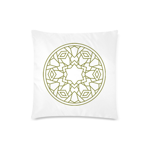 New! Luxury designers Mandala art pillow / green and white Custom Zippered Pillow Case 18"x18" (one side)