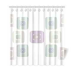 Green and Purple Squares Shower Curtain 69"x72"