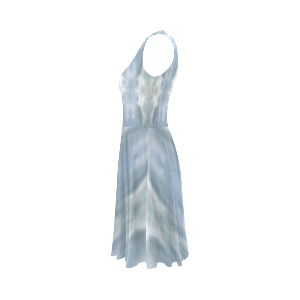 Ice Crystals Abstract Pattern Sleeveless Ice Skater Dress (D19)