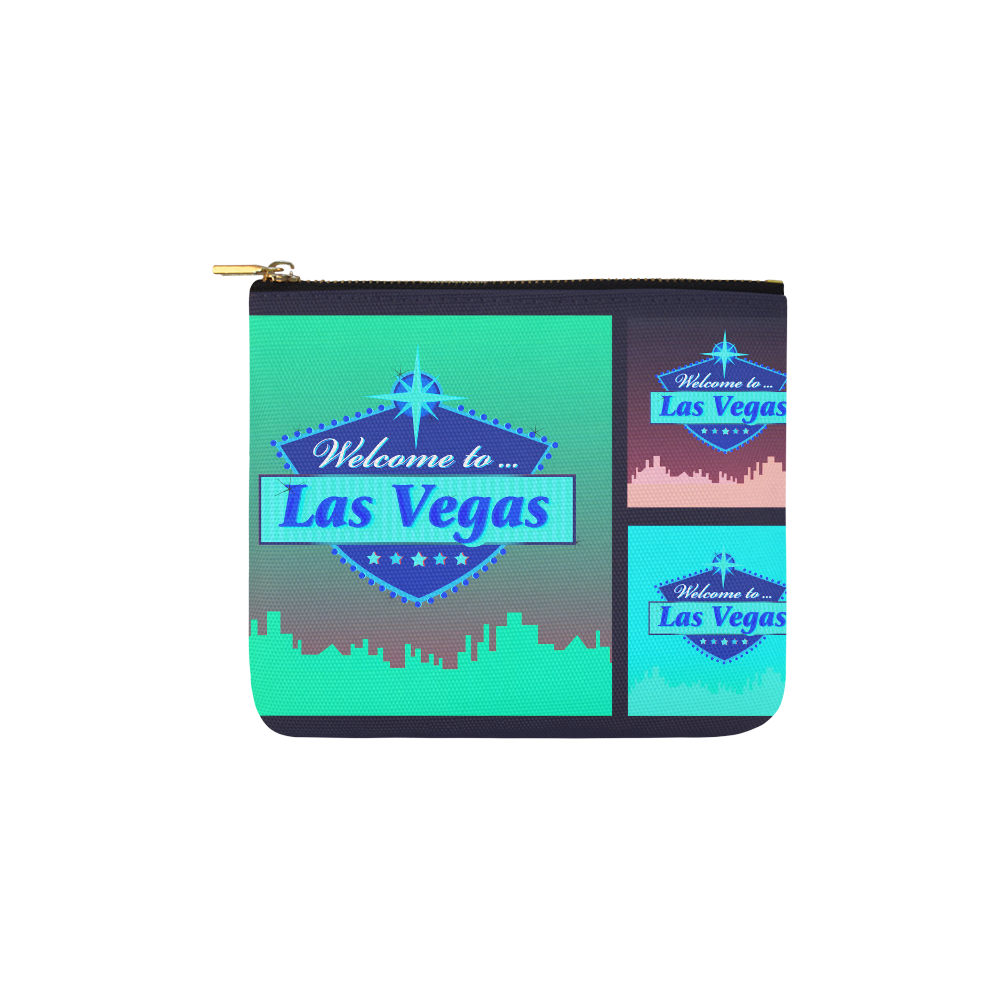 New "Las Vegas" designers bag edition / blue and cyan Carry-All Pouch 6''x5''
