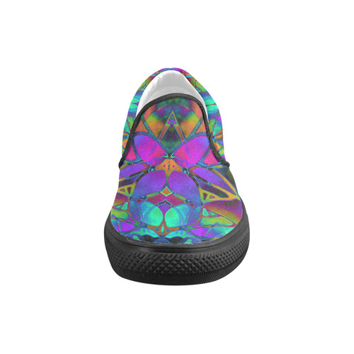 Floral Fractal Art G308 Men's Slip-on Canvas Shoes (Model 019)