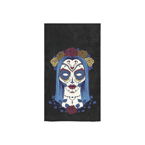 Dark gothic rose sugar skull Custom Towel 16"x28"