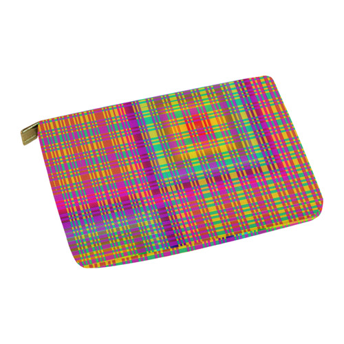 Rainbow Tartan Carry-All Pouch 12.5''x8.5''