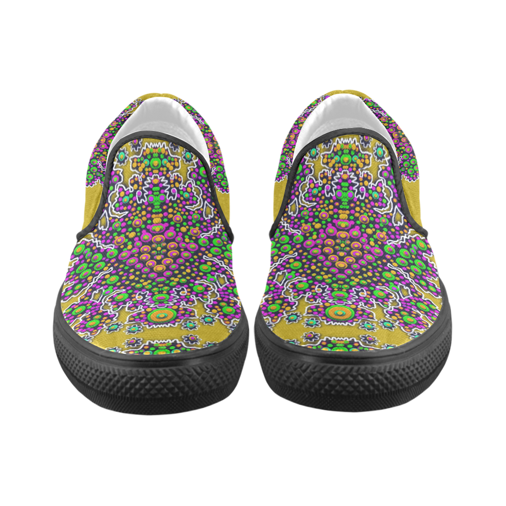 Peacock in peace Slip-on Canvas Shoes for Men/Large Size (Model 019)