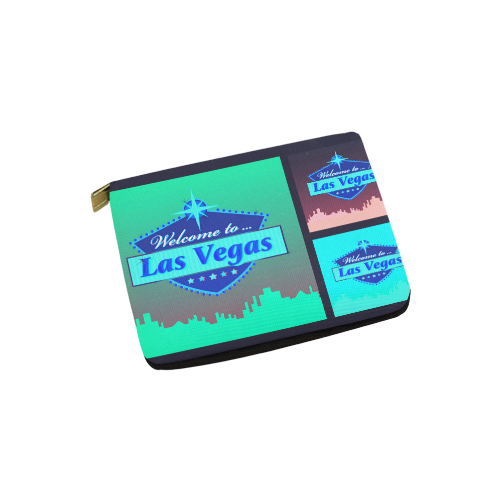 New "Las Vegas" designers bag edition / blue and cyan Carry-All Pouch 6''x5''
