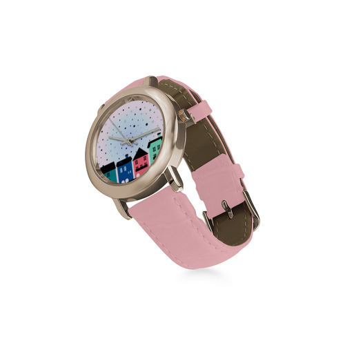 New Winter and Christmas watches in Shop. Pink edition Women's Rose Gold Leather Strap Watch(Model 201)