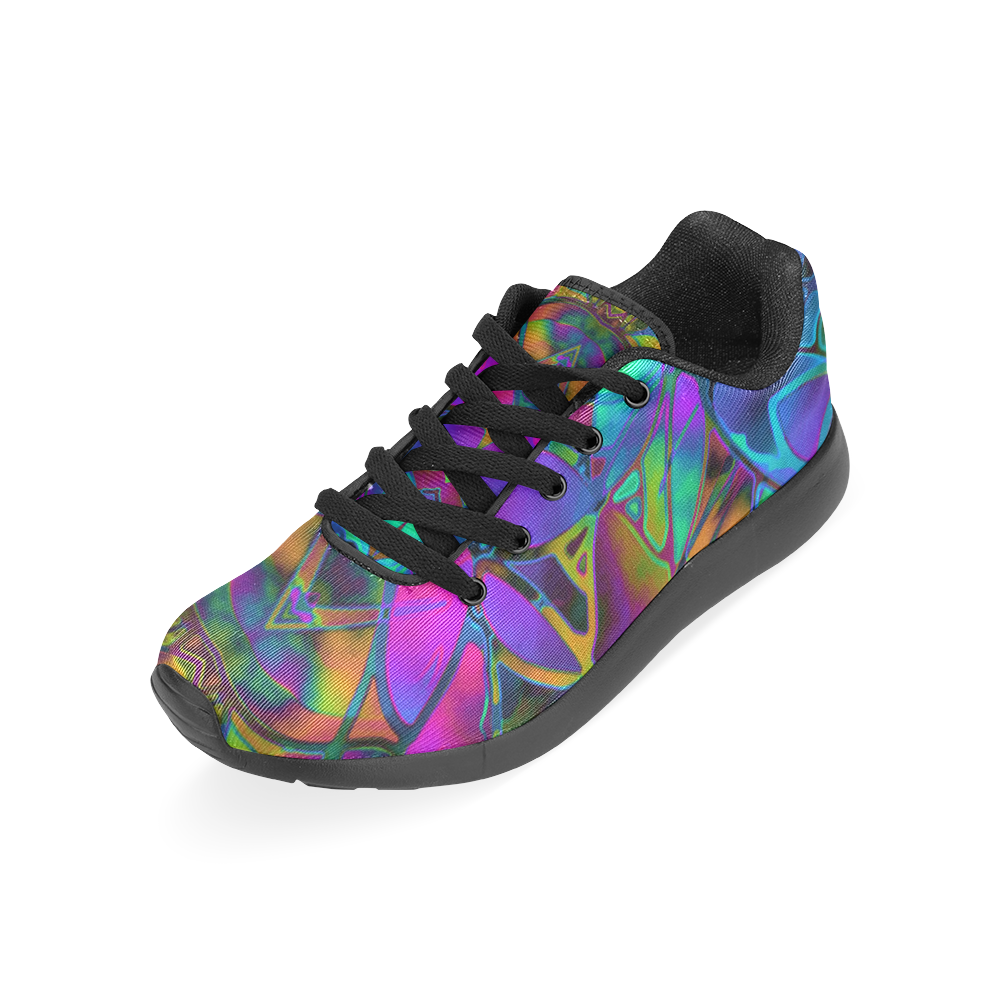 Floral Fractal Art G308 Men’s Running Shoes (Model 020)