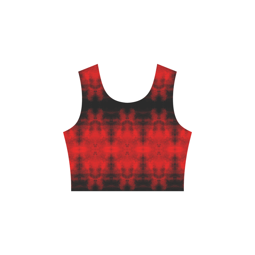 Red Black Gothic Pattern Sleeveless Ice Skater Dress (D19)